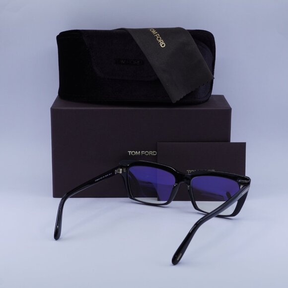 Tom Ford FT5894-B 001 Rectangle Eyeglasses 56mm - Shiny Black main image 9